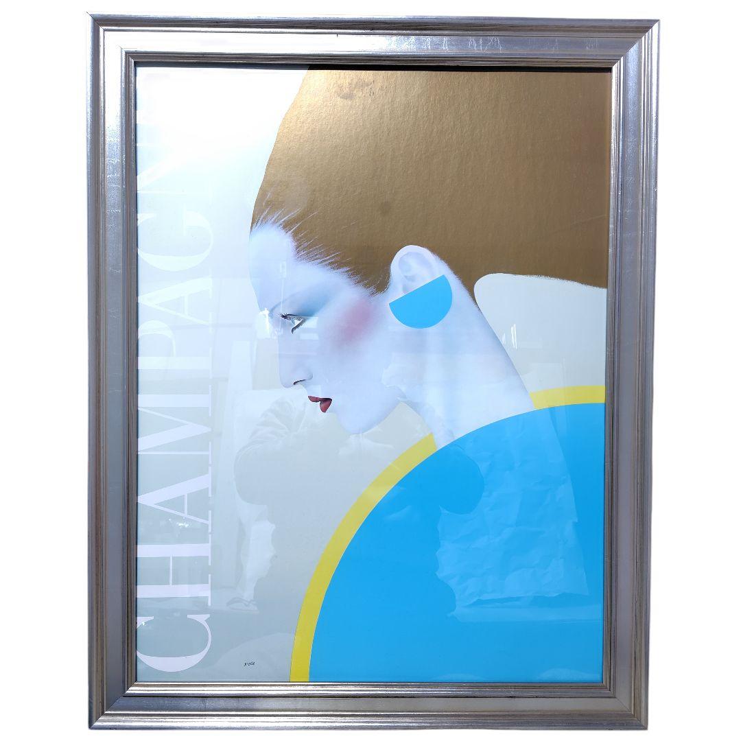 ヴィンテージ広告ポスター 額縁 シャンパン広告 Razzia著