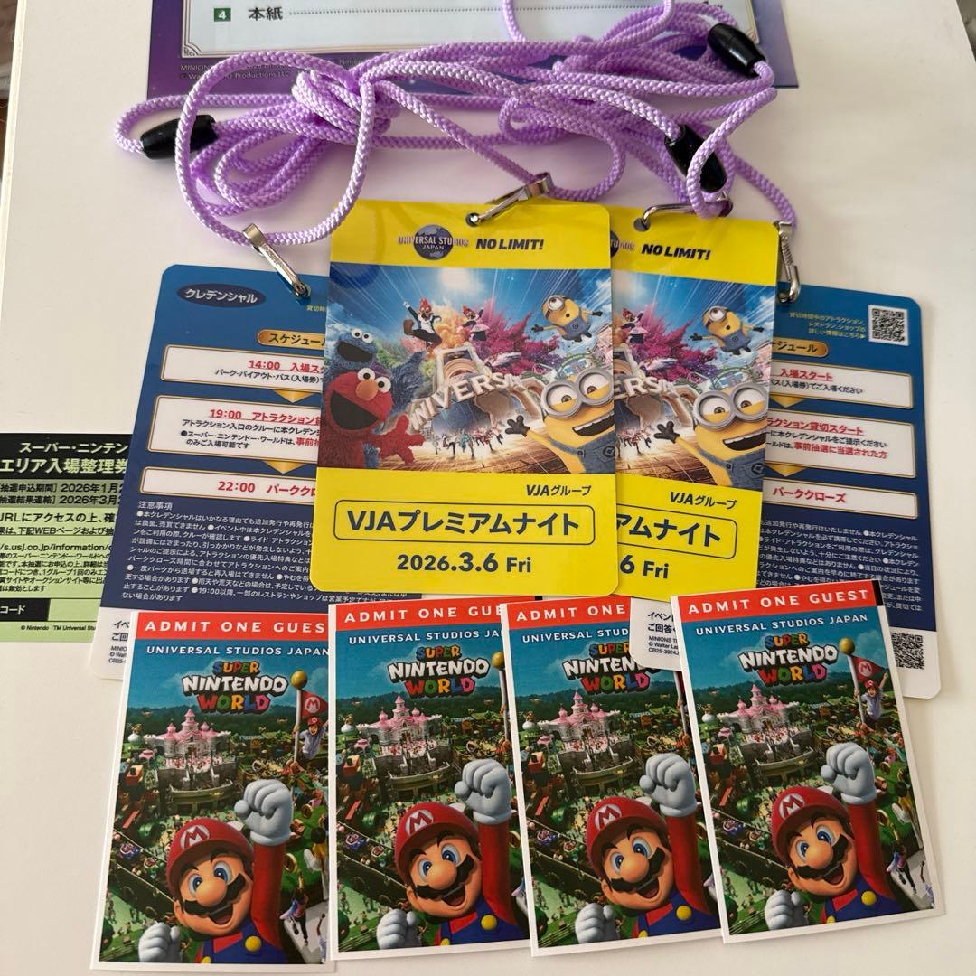 3月6日(金曜日)USJ ユニバーサルスタジオジャパン 貸切ナイトチケット4枚