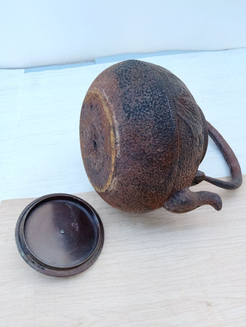 龍文堂造　鉄瓶　茶道具　煎茶道具　時代物よ(64)