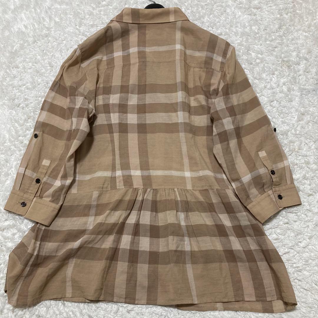 大きいサイズ48 バーバリーロンドン メガチェック シャツ チュニック