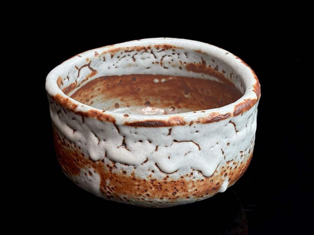 十三代【山口小左衛門】小左衛門窯 瀬戸紫志野茶碗 共箱共布栞付 R811163