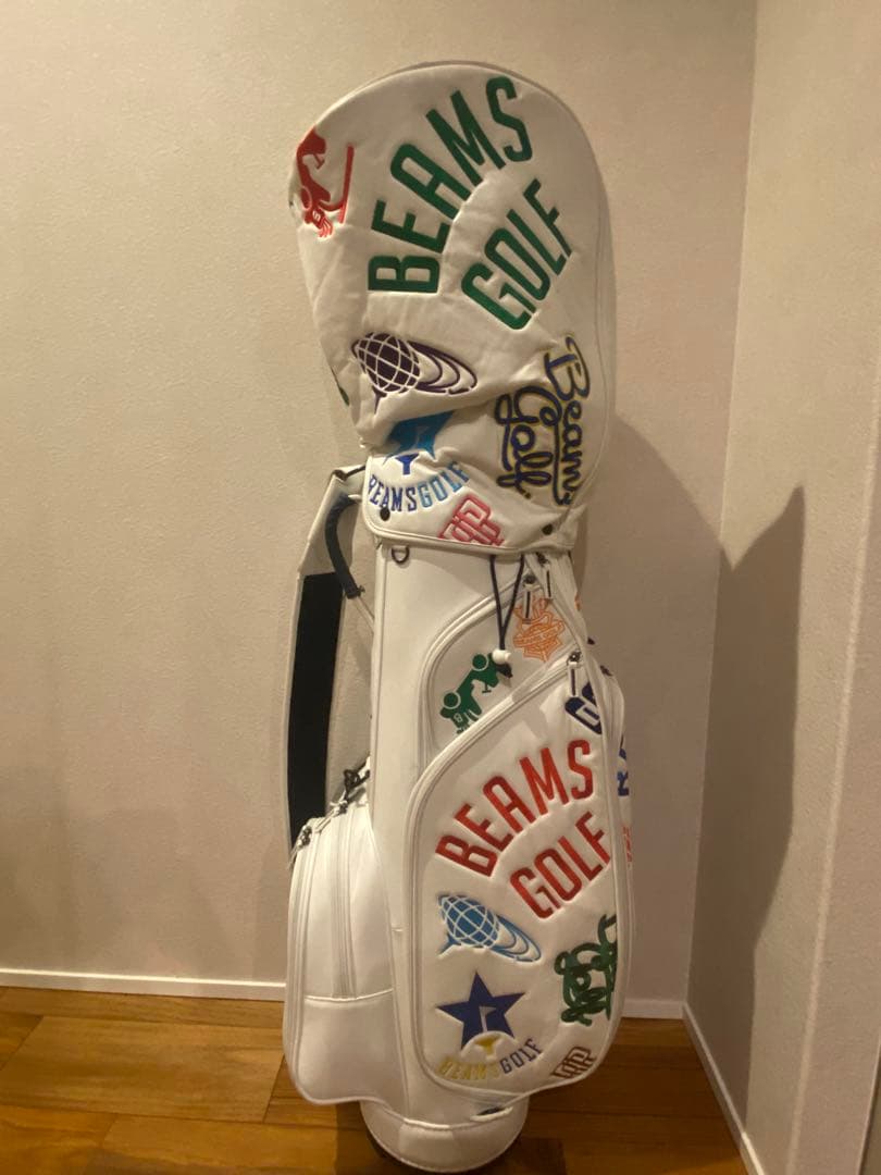 BEAMS GOLF キャディバッグ ホワイト
