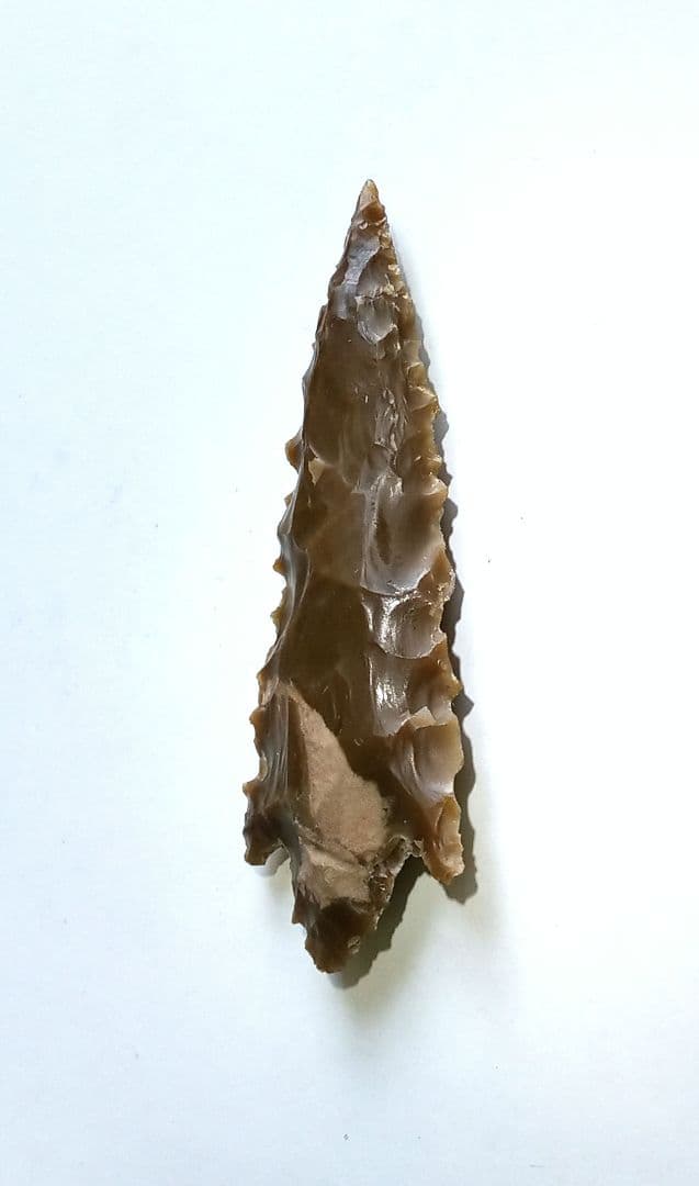 ❑ 夢の産物 ! 旧石器 371 模写 ❒  メノウ モスアゲート 石器