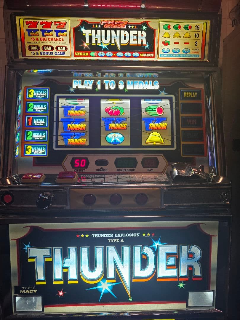 パチスロ実機 ４号機 サンダーV Thunder V レトロ 不要機