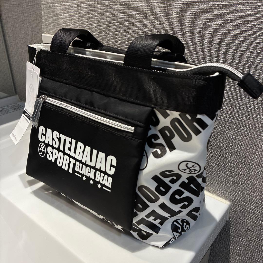 カステルバジャック ミニ トートバッグ ゴルフ BEAR総柄 ホワイト