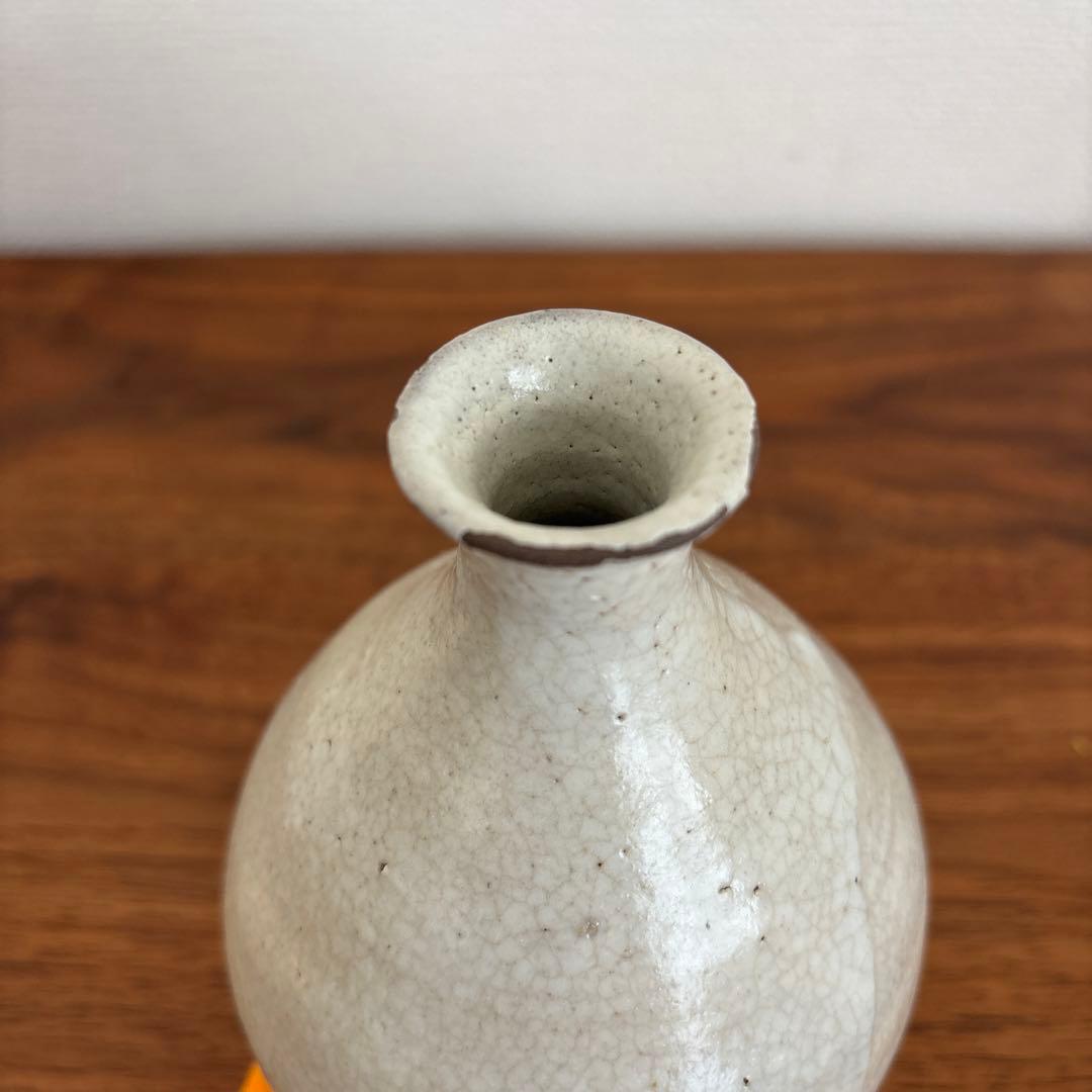 矢野直人 粉引徳利 供箱 共布 栞付き