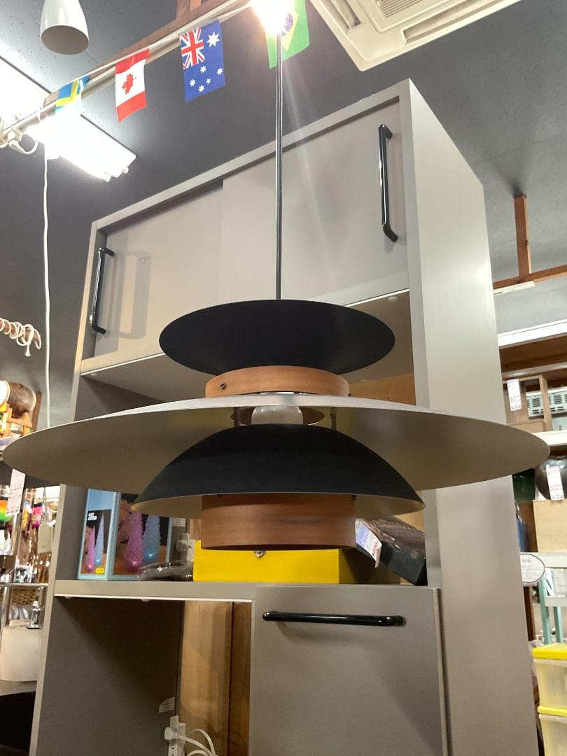 【中古品】インターフォルム　メルチェロ　ペンダントライト　ウォールナット