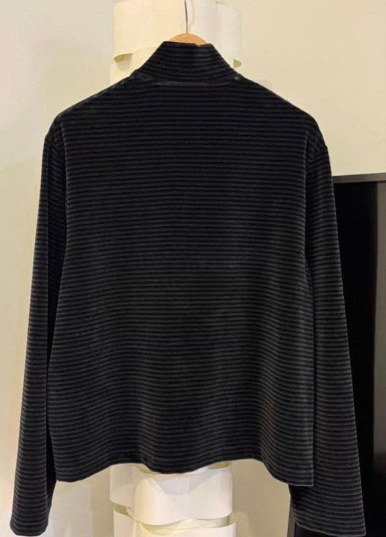 OUR LEGACY ブラックストライプジップアップジャケット48