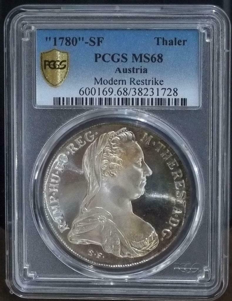 1780 オーストリア PCGS 銀貨 マリアテレジア アンティーク 