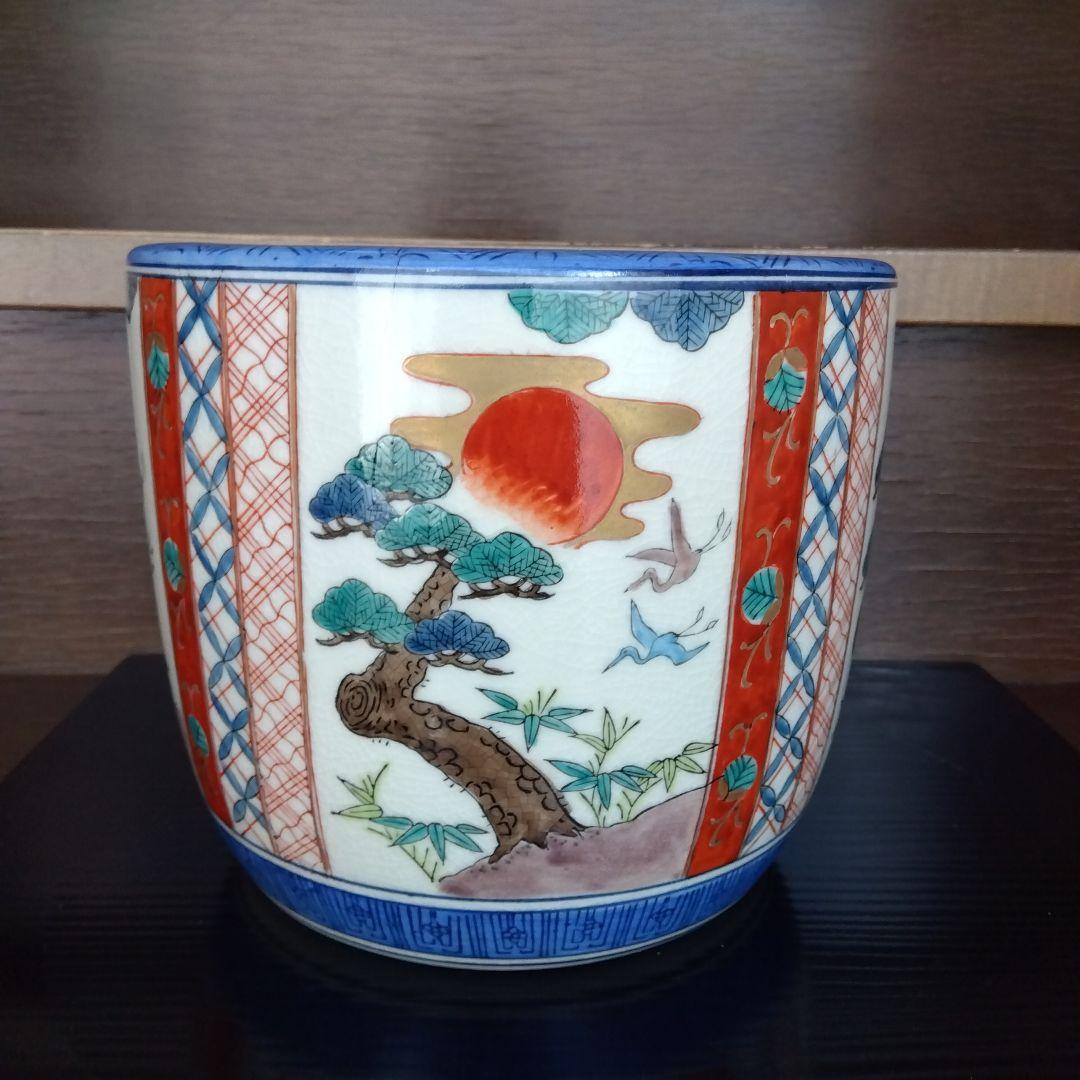 中型陶器火鉢 和風デザイン