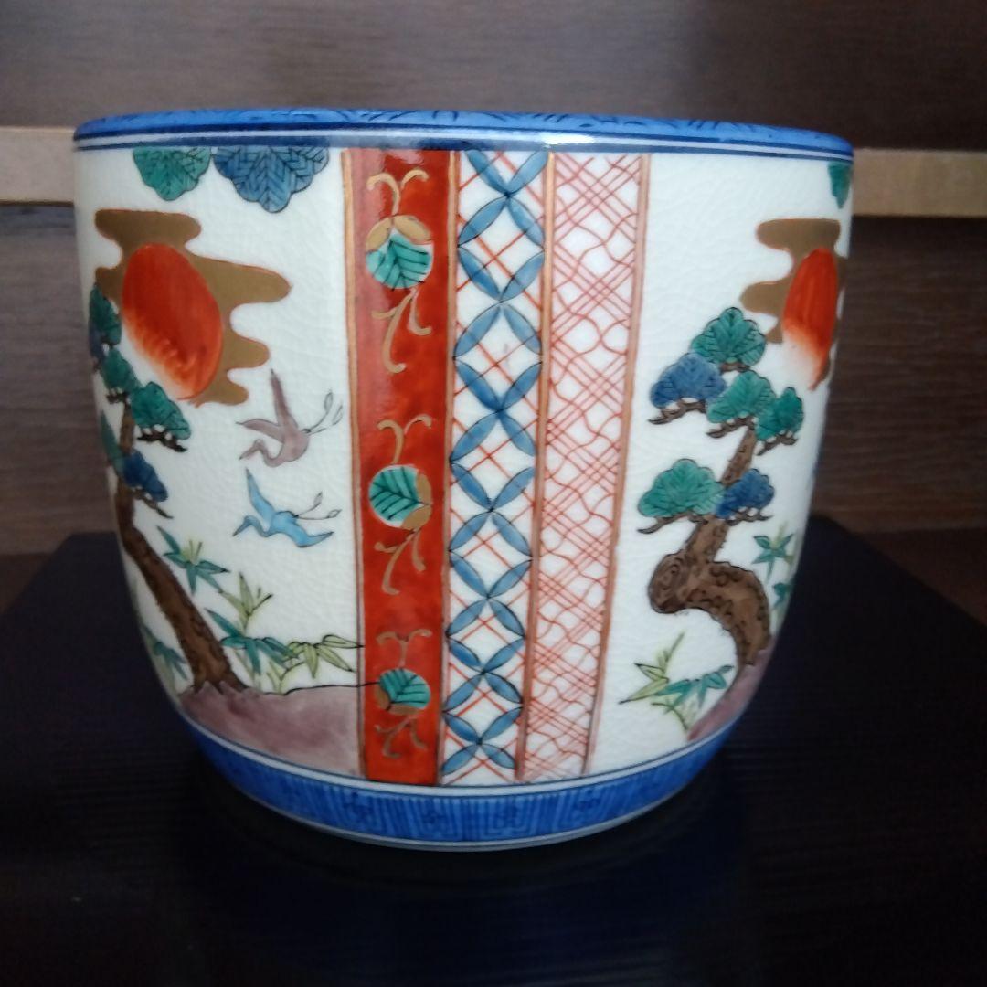 中型陶器火鉢 和風デザイン