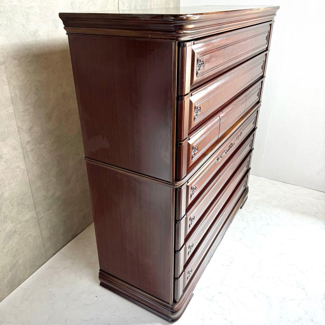 【高級桐タンス】府中家具上段 箪笥 時代家具 アンティーク レトロ 着物 装飾