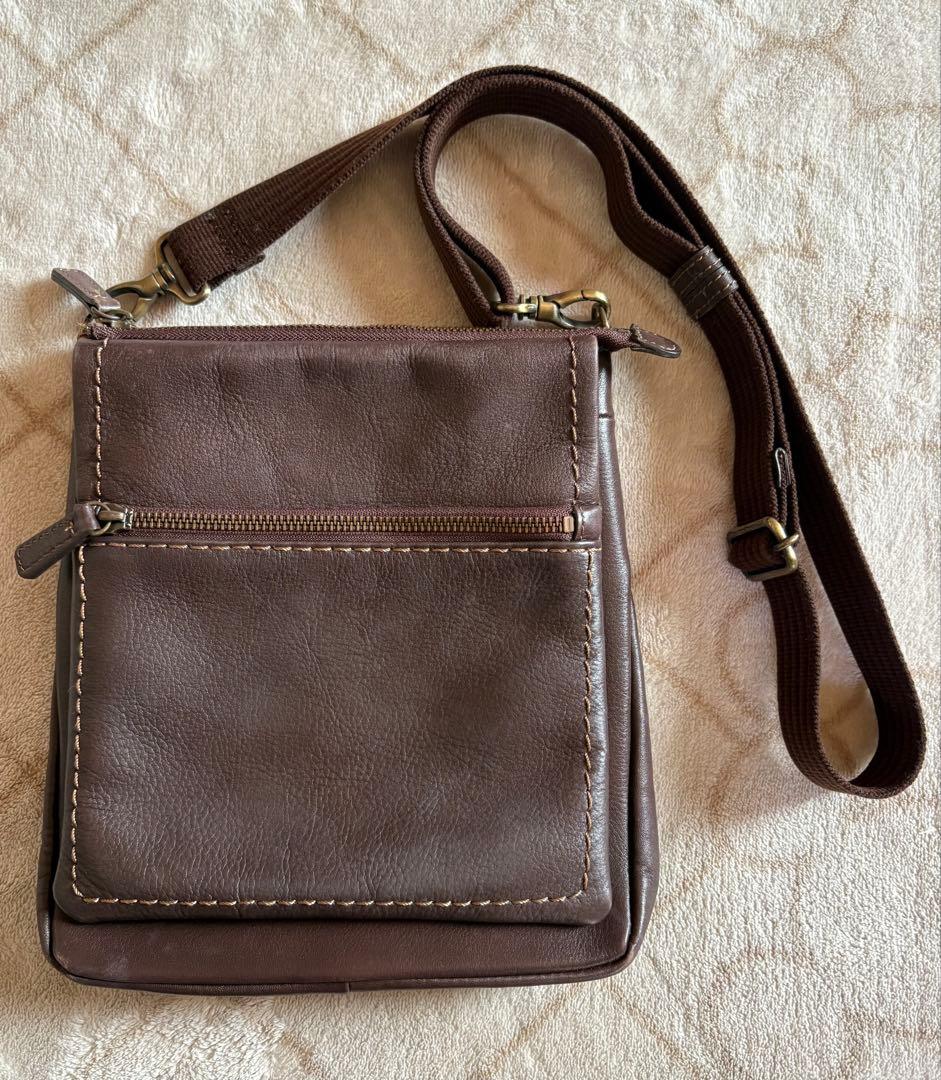 土屋鞄製造所 ショルダーバッグ/フラップバッグ/レザー/ブラウン