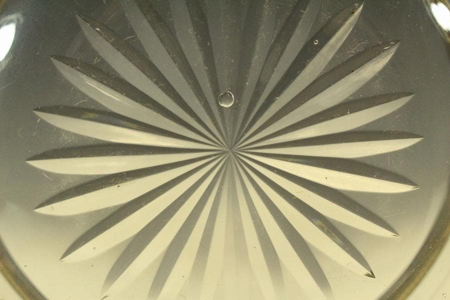 アンティーク カットガラス 切子 ガラス 瑠璃色ガラス 二件 時代物(A442)