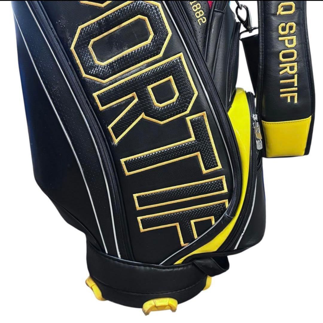 LE COQ SPORTIF キャディバッグ イエロ- 9.5型 トリコロール