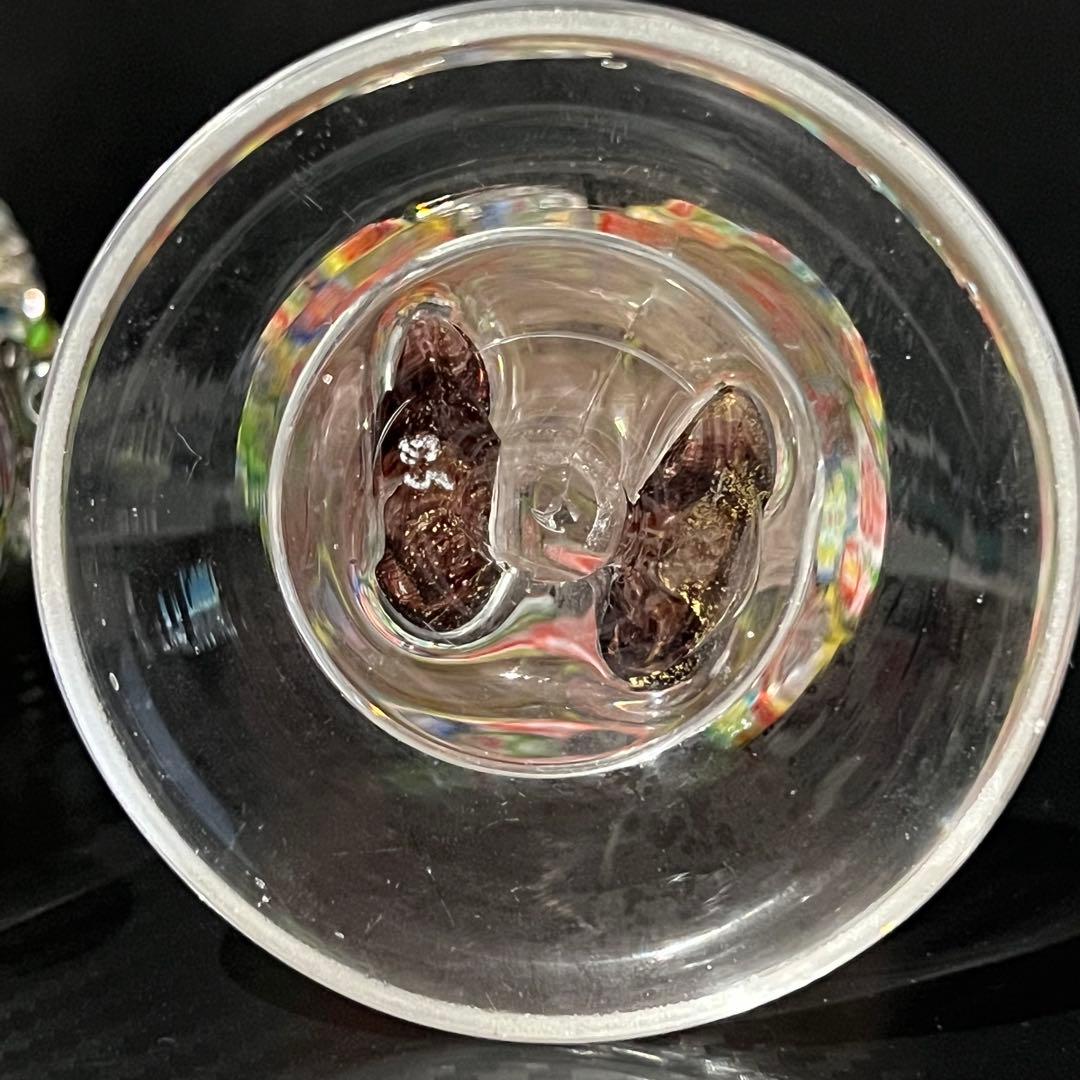 ベネチアンガラス ペア 人形 ミルフィオリ 貴族 ガラス工芸品 置物