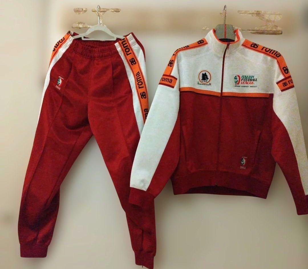 希少　as roma ジャージ上下ハーフパンツ3点セット 赤/白