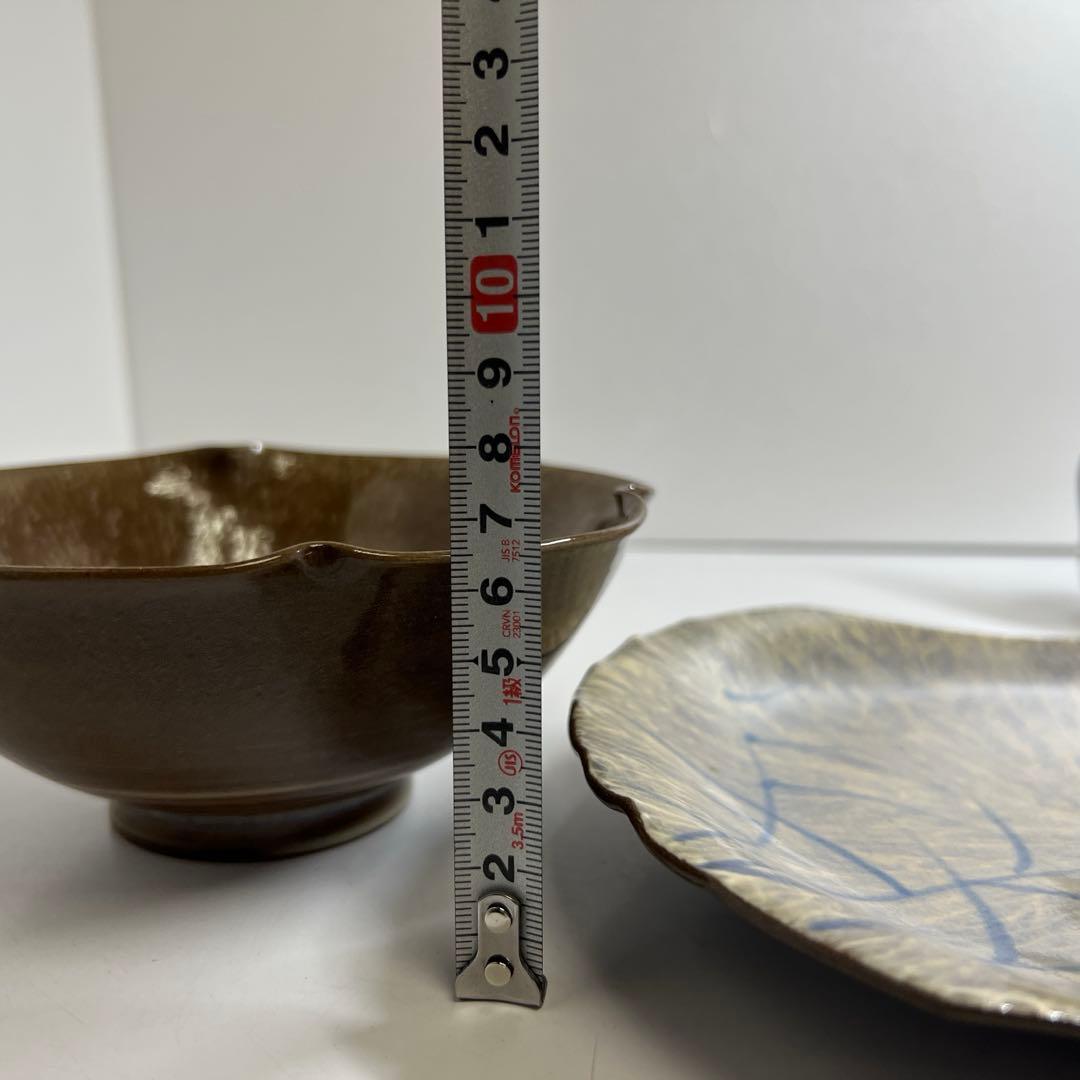 横石臥牛　酒器、皿、鉢セット　木箱付　東Y7-1020③タニコ