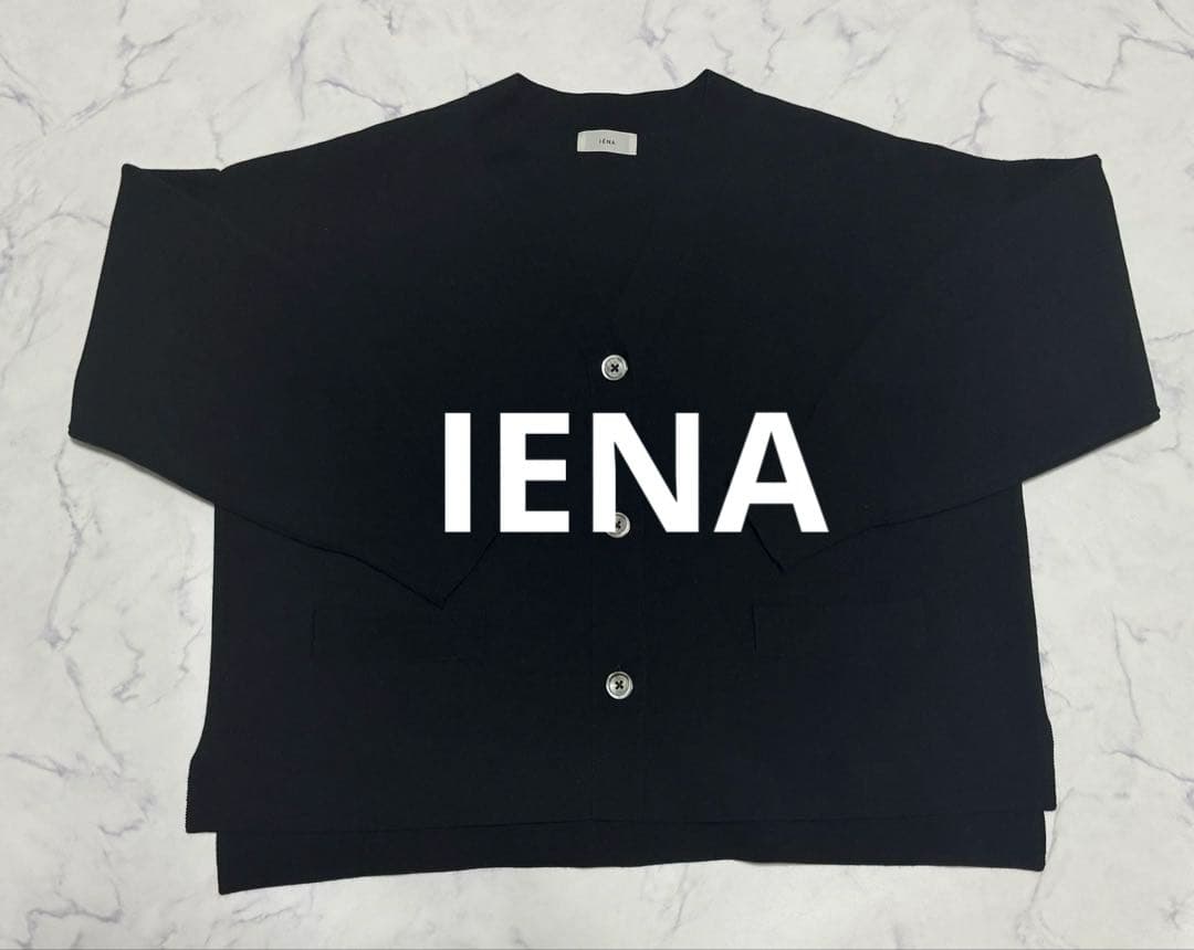 美品！IENA スーパーファインスムース ショートカーディガン　イエナ　24AW