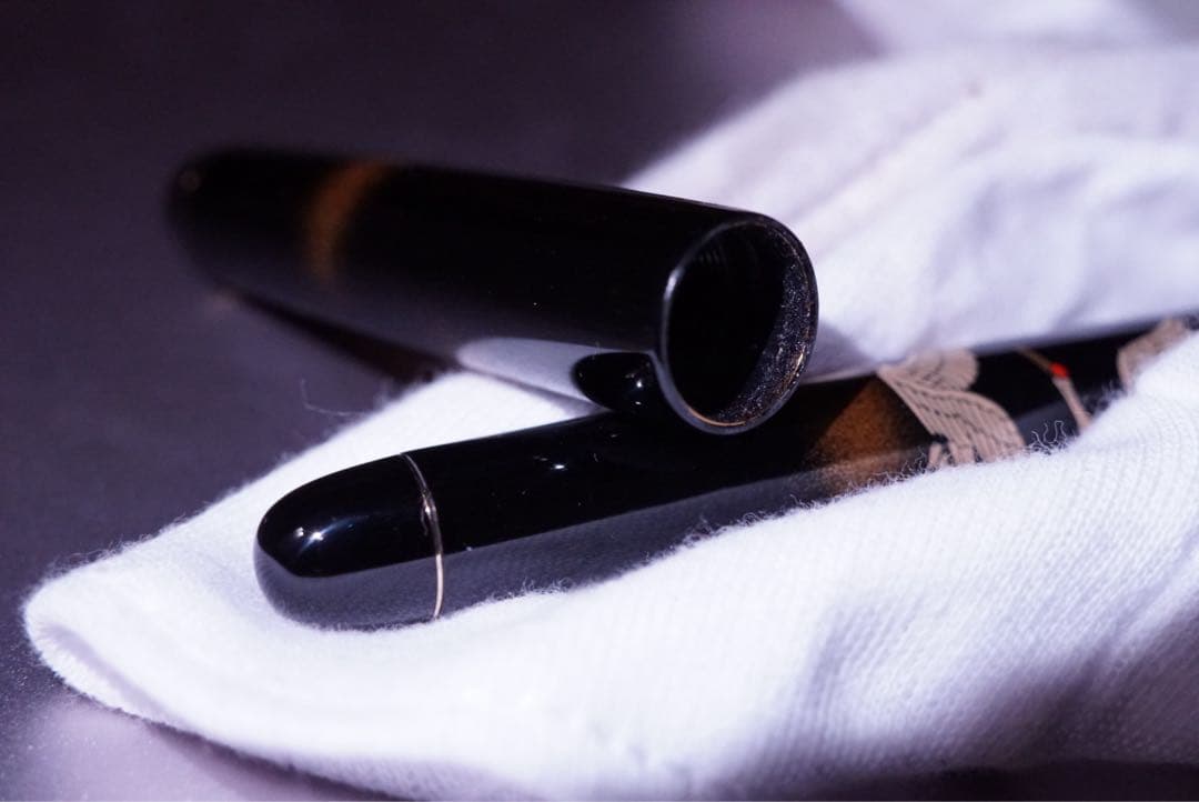 美品 PILOT 万年筆 14K 平蒔絵 双鶴 國光會 インク コンバーター付き