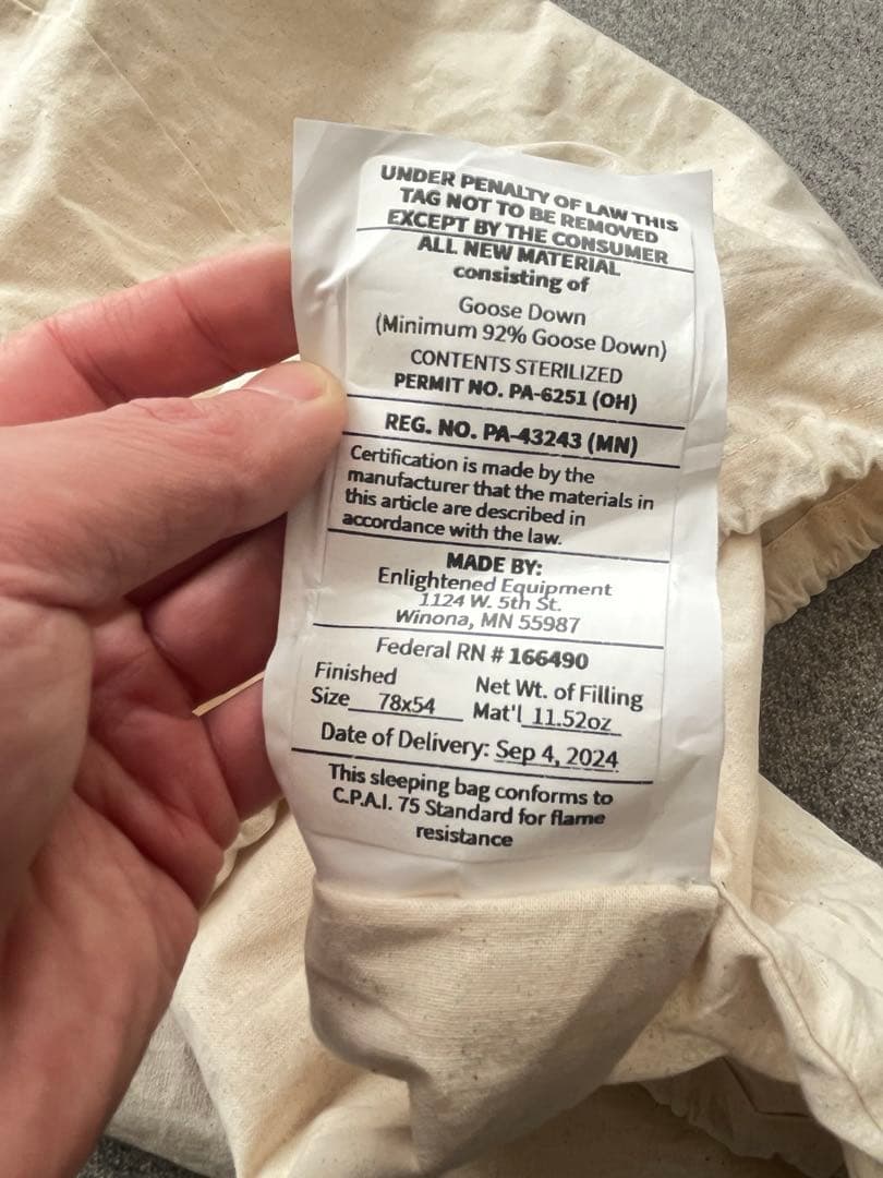 アンガー 2/1ご購入待ちENLIGHTENED EQUIPMENT