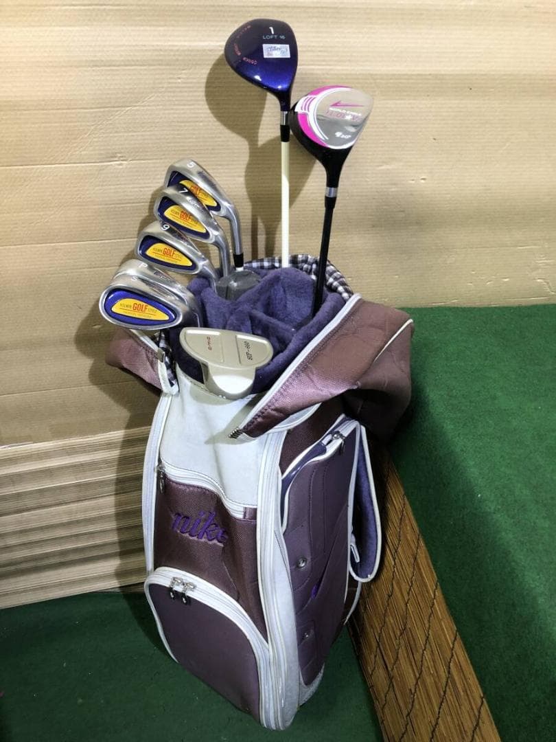 レディース向け「右打ち用」中古ゴルフクラブハーフセット☆コルウィン 混成 8本組