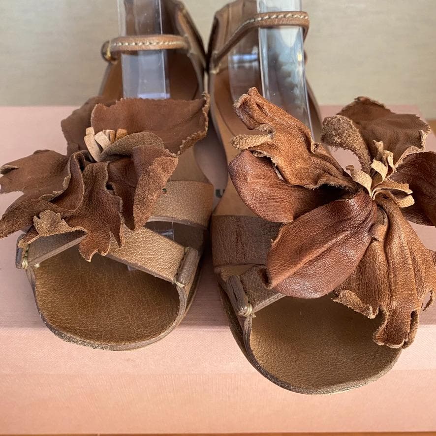 【美品】　MIUMIU　ミュウミュウ フラワーサンダル 36