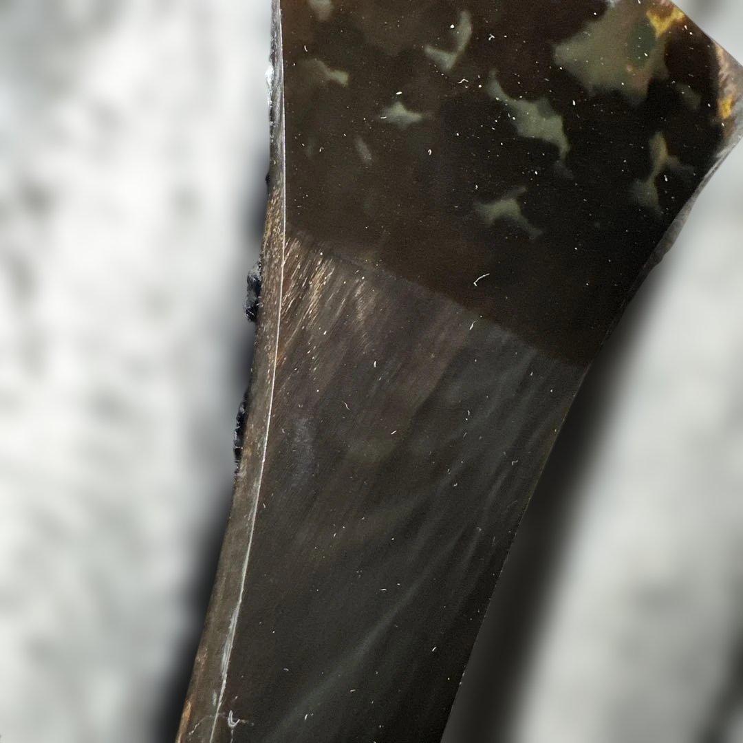 珍品！1枚もの黒水牛手許 津軽三味線用 鼈甲撥