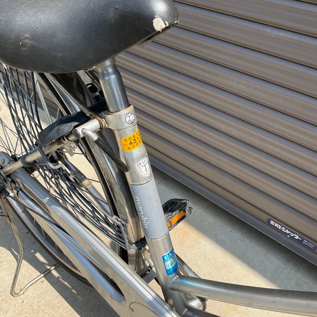 ママチャリ 27インチ カゴ/鍵/オートライト付き身長155cmから