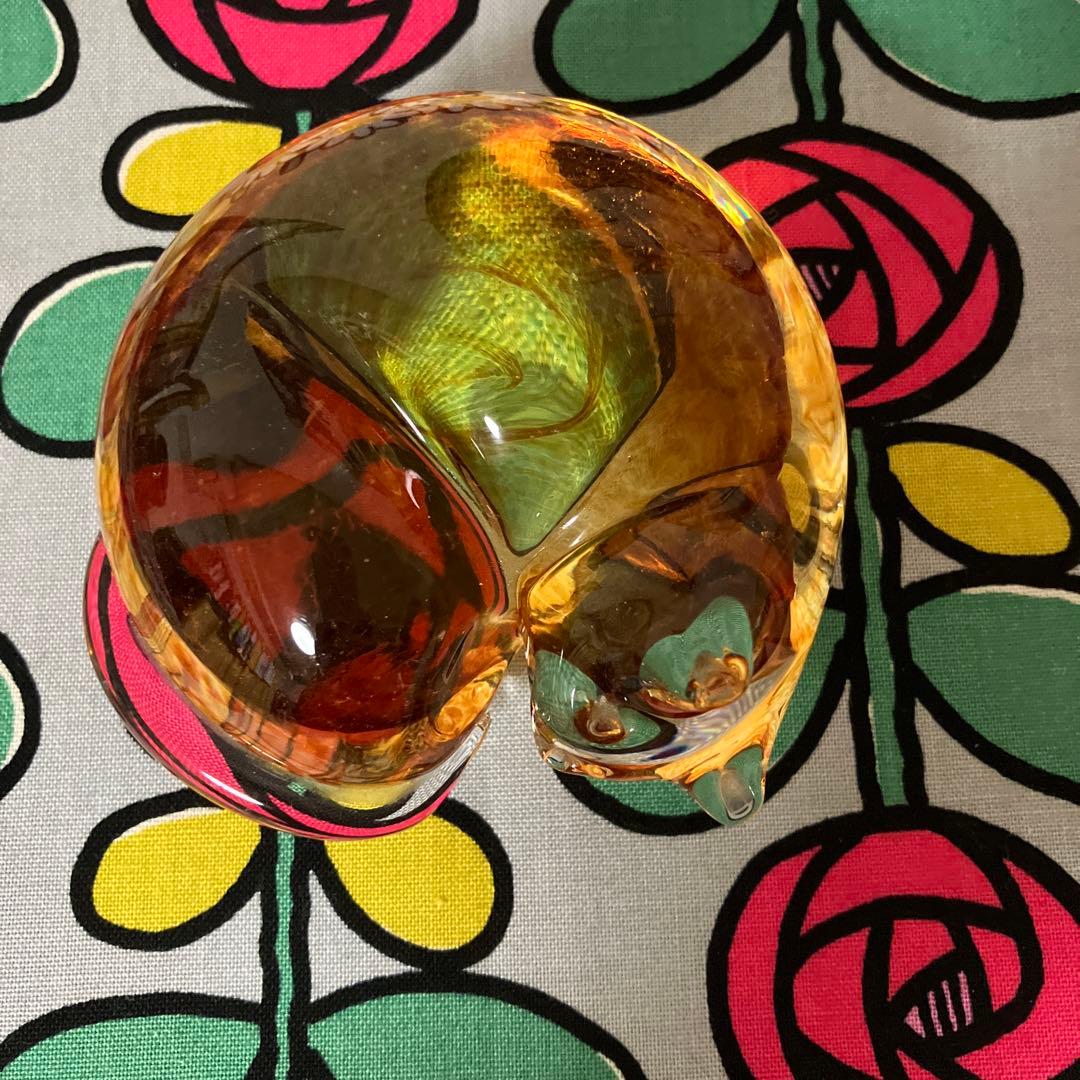 ☆ペーパーウエイト　ねこ　ガラス☆