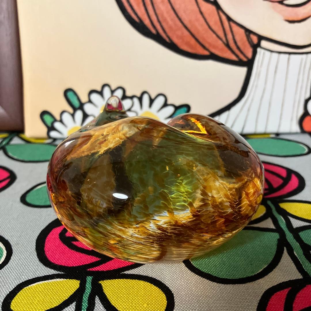 ☆ペーパーウエイト　ねこ　ガラス☆