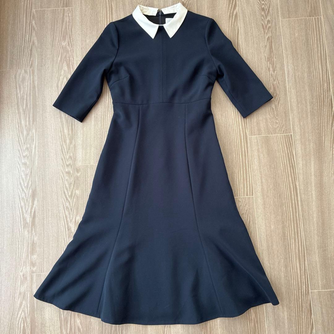 【新品未使用】CELEB ネイビー フレアワンピース 34