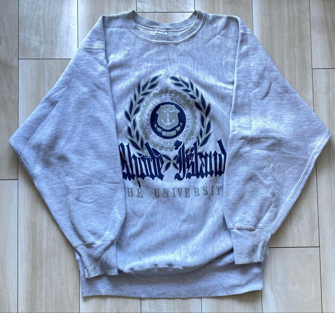 90s USA製 champion リバースウィーブ ロードアイランド デカロゴ