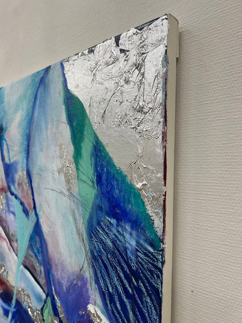 【S12号】good blue(portrait_s) 原画 oil paint