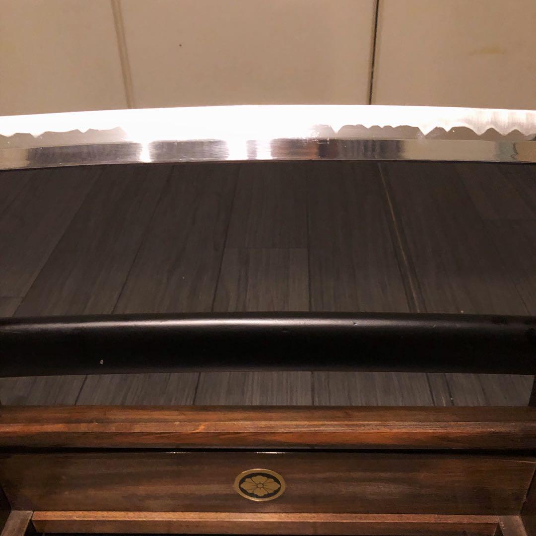 高級模造刀　居合刀　優波紋　黒拵え　太刀