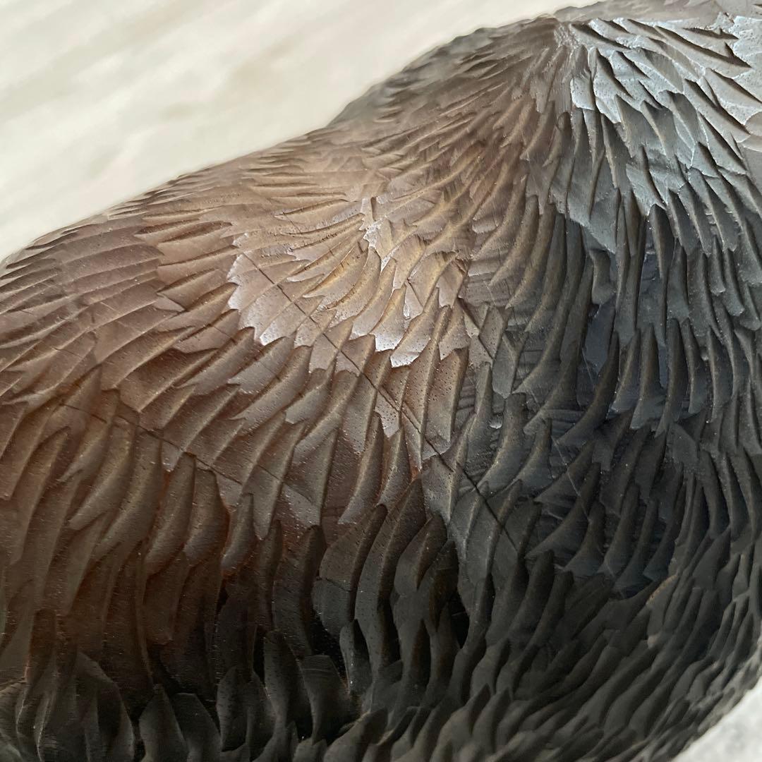 熊　木彫り　八雲　やくも　木歩作　彫刻 工芸品