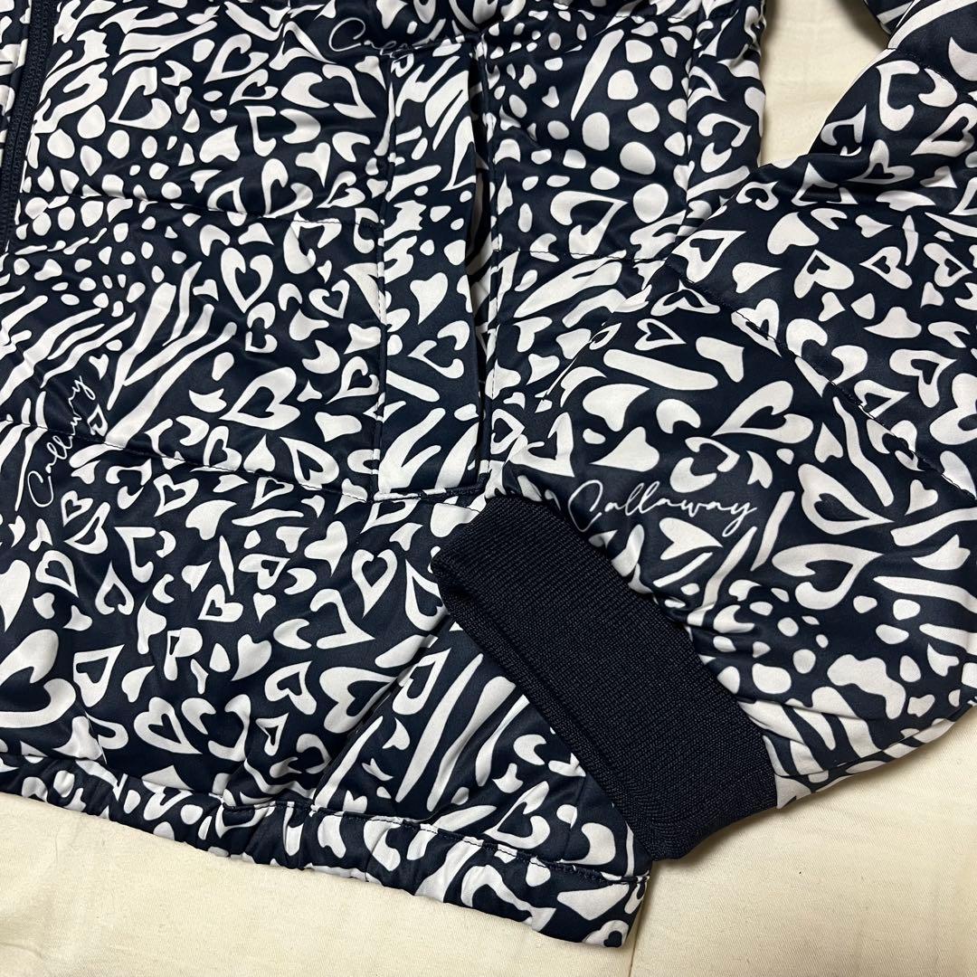 Callaway 2way 中綿 フード付き ジップ ジャケット ベスト 柄