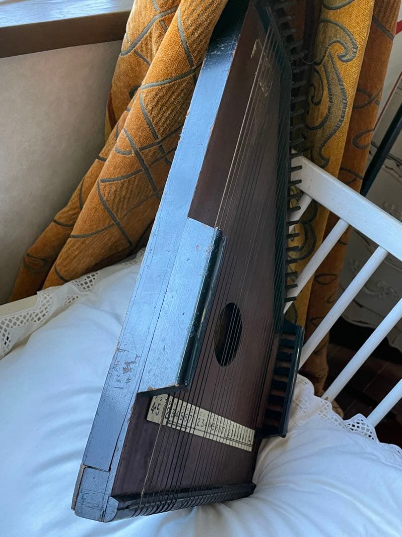 アンティーク　オート　ハープ　木製　1800年代後半　楽器　アメリカ