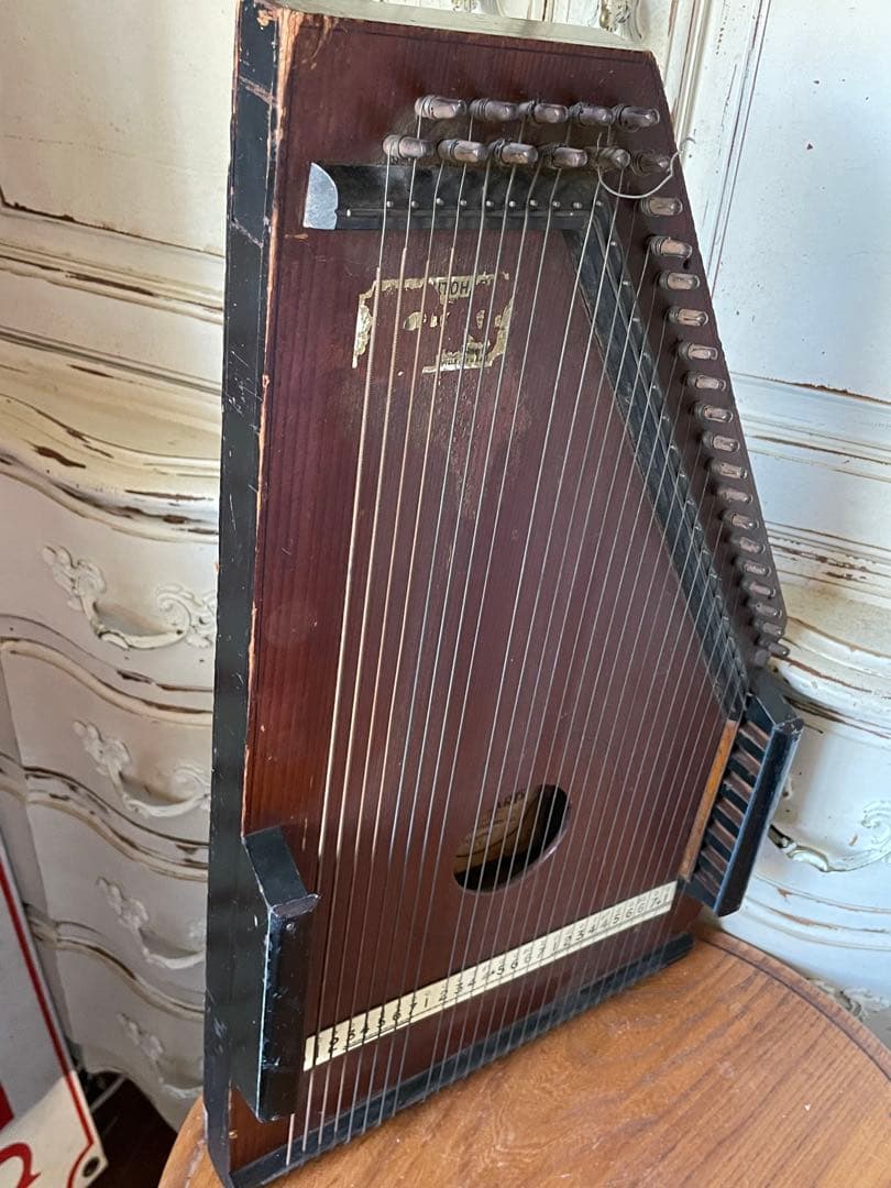 アンティーク　オート　ハープ　木製　1800年代後半　楽器　アメリカ