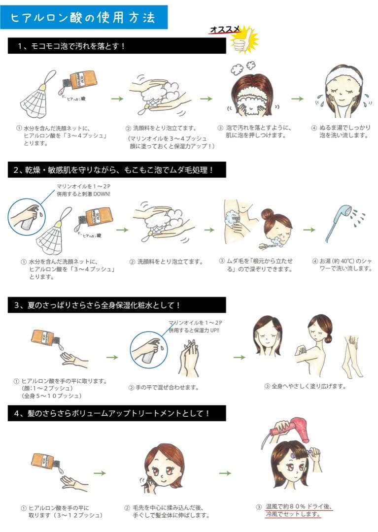 TONO　ヒアルロン酸原液100% ＆マリンオイル各12本セット