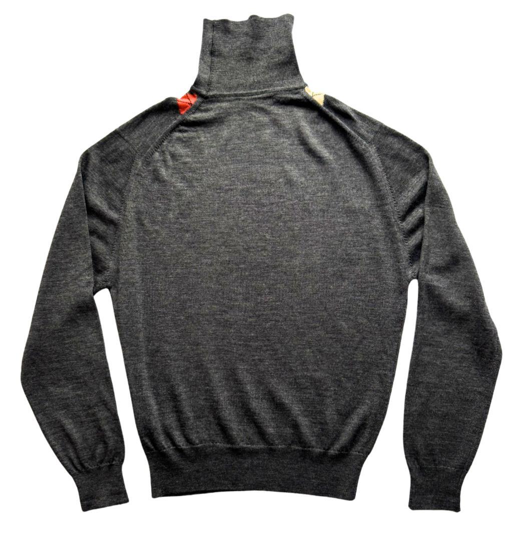 JOHN SMEDLEY Y2K アーガイル タートルネックニット 旧タグ M