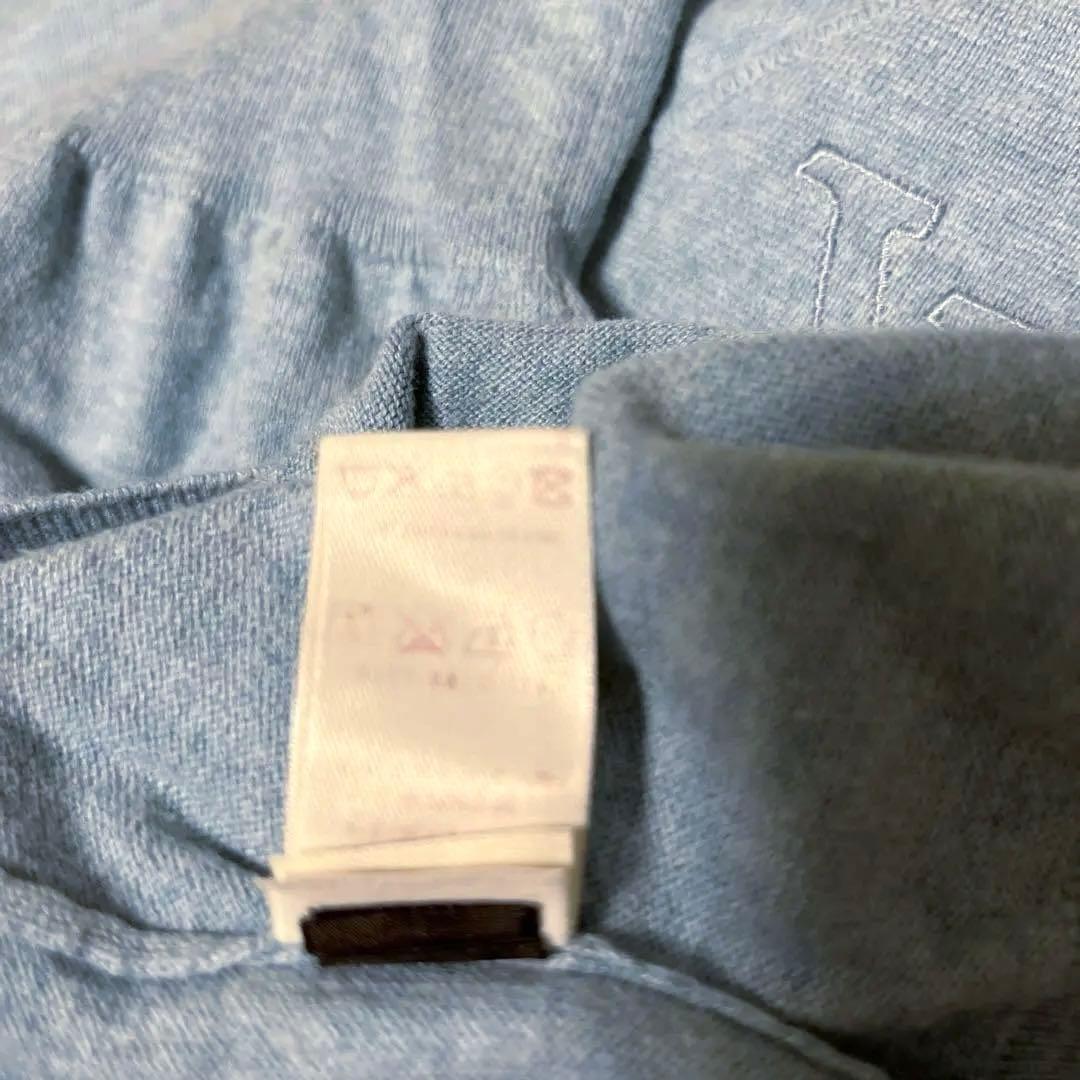 ルイ・ヴィトン　コットンセーター　薄手　ペールブルー　XL used