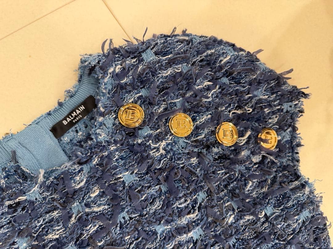 「美品」BALMAIN ノースリーブワンピース