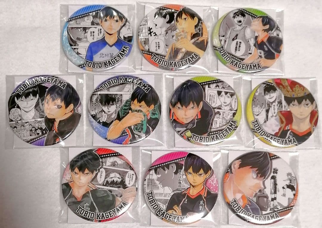 ハイキュー コレクション缶バッジ HEROES 影山飛雄 全10種 コンプリート