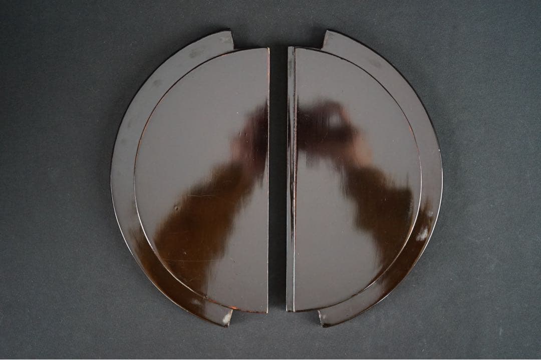 波 千鳥蒔絵 手桶水指 時代物 箱付 茶道具