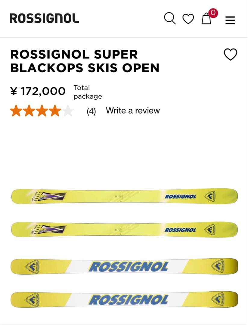 スキー 25-26 Rossignol Super Black Ops 172cm