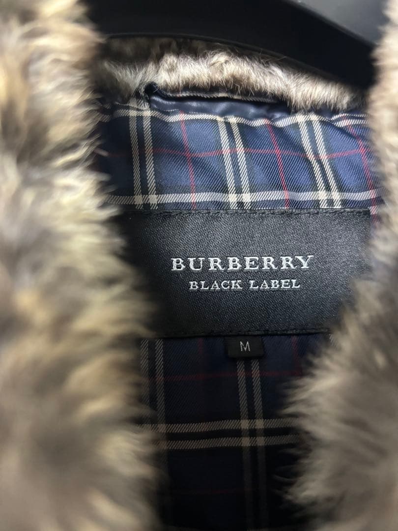 BURBERRY BLACK LABEL ファー付きダウン