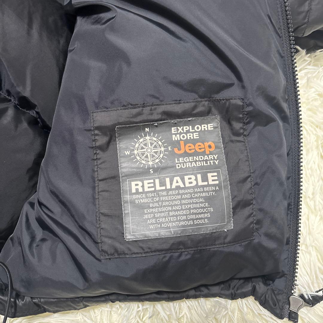 Jeep ジープ ダウンジャケット ブラック ロゴ刺繍 2723