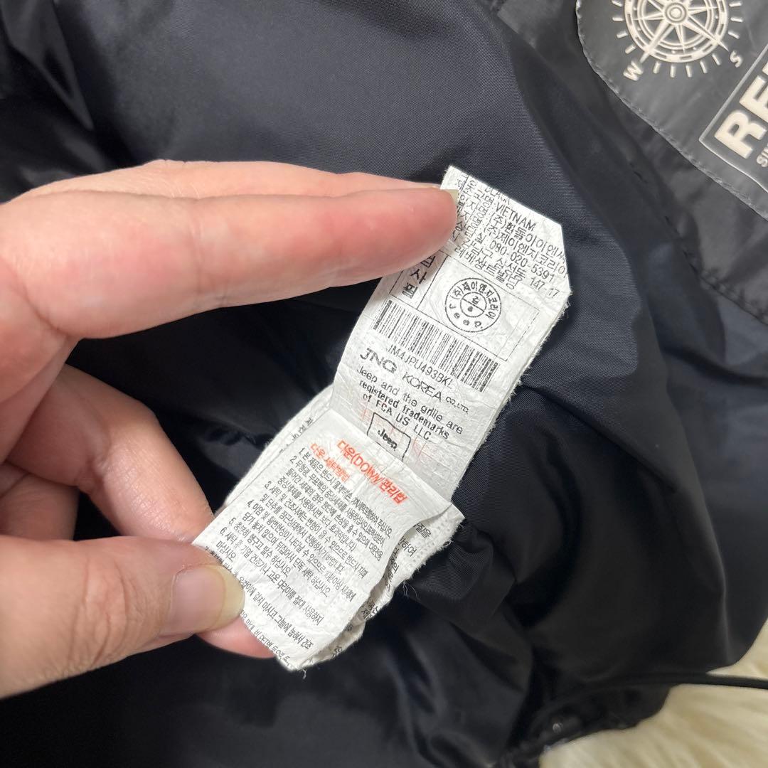 Jeep ジープ ダウンジャケット ブラック ロゴ刺繍 2723