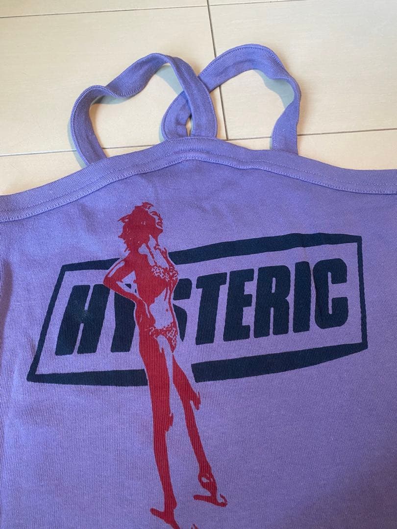 初期タグ　ヒステリックグラマー '90 ガール柄　クロス　キャミソール　Y2K